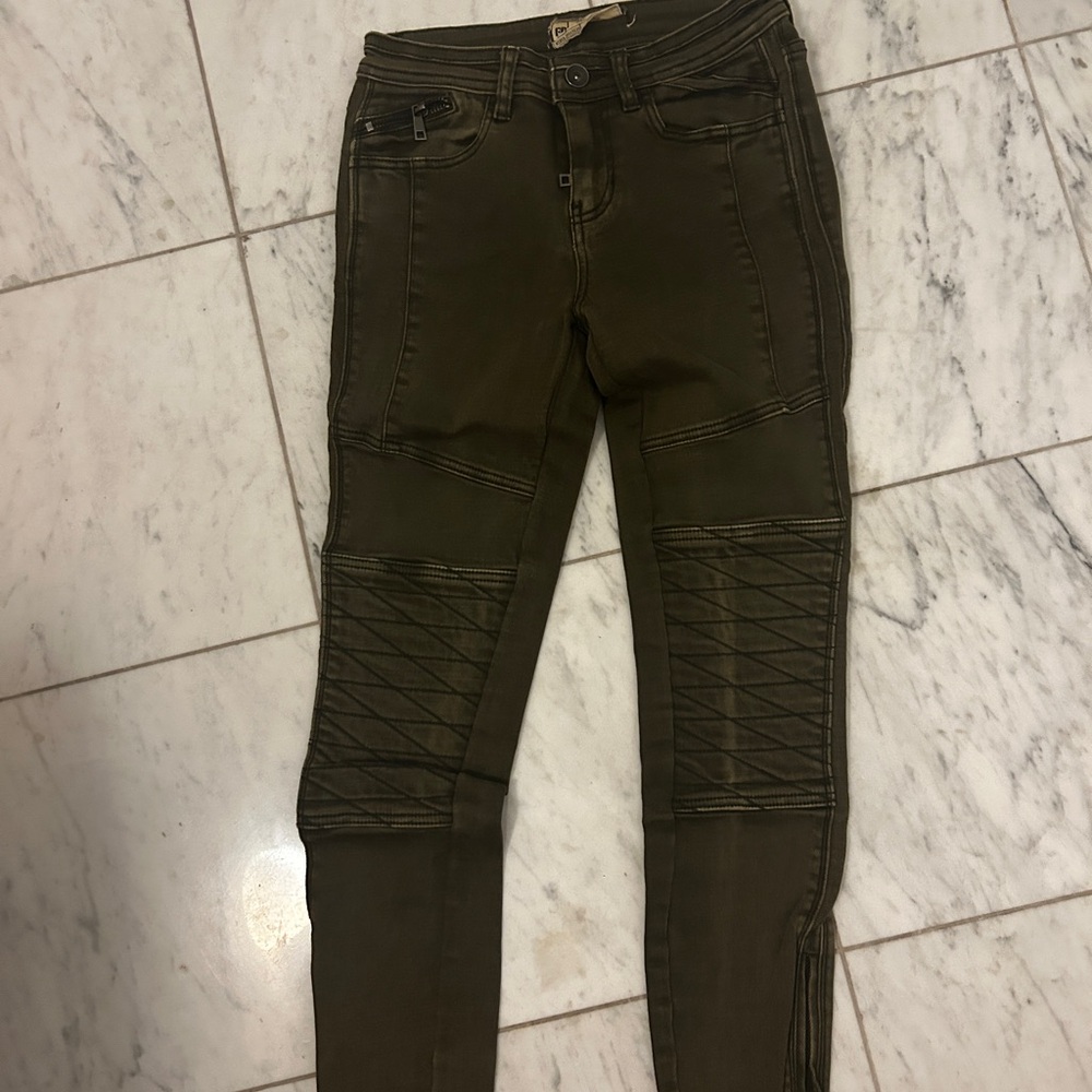 Free People Olive Skinny Jeans